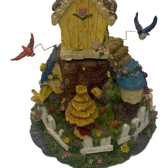 Vintage Music Box Plays "I Whistle a Happy Tune" Features Birds in a Tree House - Picture 10 of 15